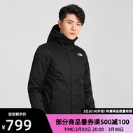 北面（The North Face）【经典款】三合一冲锋衣外套男秋冬上新|4U7M U6Y/黑色/蓝色 M/170