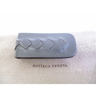 Authentic BOTTEGA VENETA Leather Dark Brown Magnetic Money Clip Pre-owned #7093