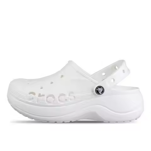 Crocs BAYA Platform Women Slippers Sandals White 208186-100