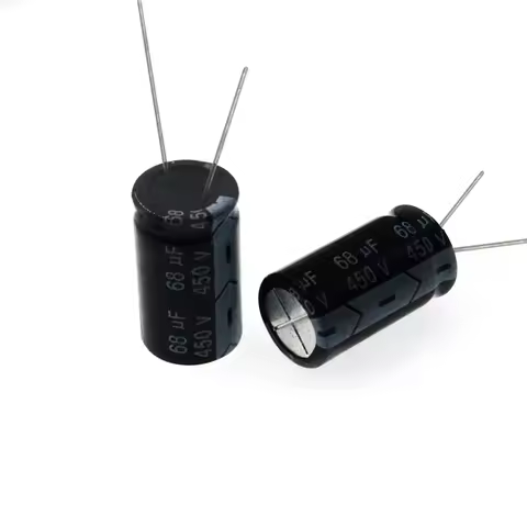 2PCS 68uF 450V 68MFD 450WV Aluminum Electrolytic Capacitor 18*25mm Radial 68mf450v 68uf450v 450v68mf