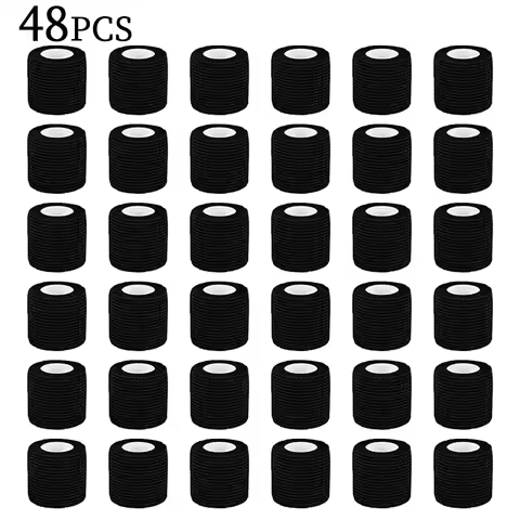 6/12/24/48Pcs Tattoo Bandage POSEIDON Disposable Waterproof Self-adhesive Elastic Bandage Black Asse