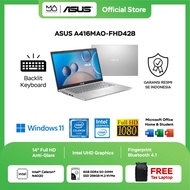 Laptop Asus VivoBook A416MAO-FHD428 - Transparent Silver 4/256 GB - Garansi Resmi