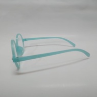 KACAMATA FASHION model bulat frame plastik warna biru