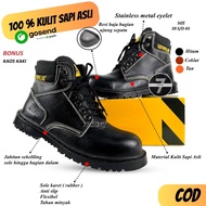 Men's Safety Shoes Septi Leather Men's Tracking Sefti Steel Toe Outdoor Field Work Project Motorcycl