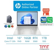 HP Envy Silver Laptop (i7-12700H/16GB RAM 1TB SSD/16"WQXGA 120Hz/RTX3060/W11) [MS Office Bag] 16-H00