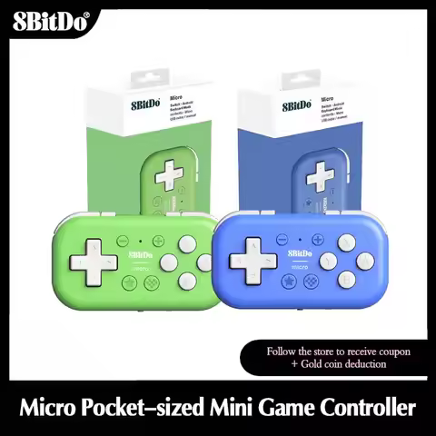 8Bitdo Micro Mini Game Controller,Pocket-sized Gamepad Supports Keyboard Mode for Nintendo Switch, A