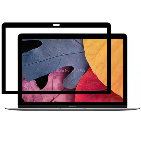 Bubble Free LCD Screen Protector With Black Frame For Apple Macbook Pro Retina 13.3" A1502 A1425