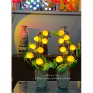 Lotus altar lamp - Vietnamese lotus lamp (7 lotus lamp model)