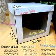 High Tart Cake Box Box 30x30x30 DUPLEX WHITE High Tart Cake Box Box/ WHITE Separate Lid 30 x 30 x 30