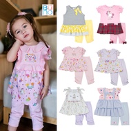 BNO(BNO)!!️ Girls' Clothing Set 3/4 Pants Young Lady Look 1-5 Years Old