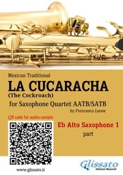 Eb Alto Sax 1 part of "La Cucaracha" for Saxophone Quartet Mexican Traditional