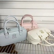 Boston New Leather Letter Diamond Embossed Boston Bowling Fashion One-Shoulder Handbag
