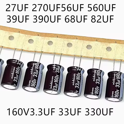 10PCS 160V 2.2UF 22UF 220UF 3.3UF 33U 330UF 150UF 18UF180UF 1UF 10UF 100UF 27UF 270UF 56UF 560UF 39U