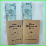 ⎅ ◹ ▢ Ipon Challenge 2025 Chinkee Tan Card 5 10 20 Booklet with Pouch Bill Alkansya Peso Sense Mini