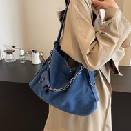 seng Trendy Hnadbag Single Shoulder Jeans Underarm Bag for Versatile Carrying Option