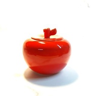 紅蘋果 小陶罐 防潮蓋 茶葉罐 置物罐 喜糖罐