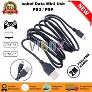 2 Meter PS3 Stick Cable /PSP Game Boy Cable Charger Mini Usb V3 For Playstation Game sony (2M) [GLX]