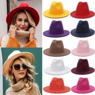 17 Colors Women Men Casual Classical Wide Brim Fashion Fedora Hat Trilby Hats Gentleman Hat(57-58cm)