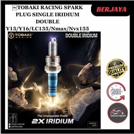 TOBAKI RACING SPARK PLUG SINGLE IRIDIUM DOUBLE Y15/Y16/LC135/Nmax/Nvx155