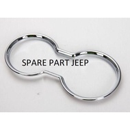 Silver & Chrome Cup Holder. Decoration Jeep Wrangler Rubicon JK Drinking PlaceRing