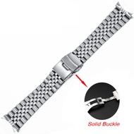 Curved End Watch Strap for Seiko SKX007 SKX009 Stainless Steel Watchband for Rolex Watchband 20mm 22mm Solid Jubilee Oyster Bracelet