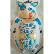 Biscuit Stick and Vanilla and Chocolate Dip