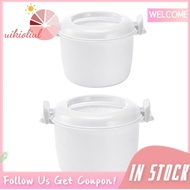 【Uikioliu】Microwave Rice Cooker Multifunction Small Lunch Container Microwave Cooker Cookware for Microwave Oven