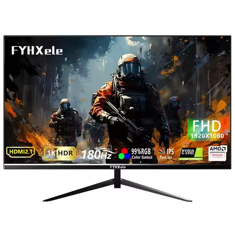 FYHXele 24Inch 180Hz Gaming Monitor 1K FHD Computer Display 1ms Response Time Eye Care Screen LCD Su