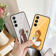(U 279) Samsung A35 Glass Softcase - Samsung A35 Glass Case - Samsung A35 Beautiful Case - Samsung A
