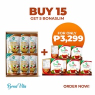 BUY 15 BONA VITA UVA Iced Tea Lemon Flavor, GET 5 BonaSlim 15-in-1 Coffee
