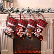 Hot Sale Large Flower Plaid Christmas Toy Socks Christmas Decorative Ornaments Children's Gift Bag C