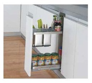 Soft Closing Pull Out Basket with Glass Panels / Kitchen Storage