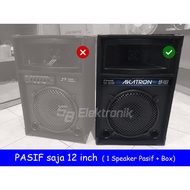 1 BOX SPEAKER AKTIF  atau PASIF 12 INCH INCHI SUBWOOFER BLUETOOTH