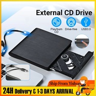 【SG Seller】 External CD DVD Drive USB Slim Portable External DVD Player Optical Drive DVD CD-RW Burn