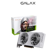 VGA  (การ์ดจอ) GALAX RTX 5050 1-CLICK OC WHITE 8GB GDDR6 (55NSL8MHCZBS)