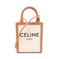 【二手】Celine CELINE手提包 Mini Vertical Cabas 193302NATURAL/棕褐色帆布皮革 Mini Vertical Cabas 女士二手 B