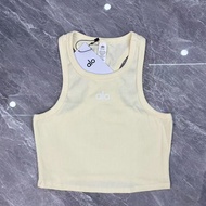 WY A Luojia Sports Vest Knitted Casual Sleeveless Yoga Bra Fitness Running Sports Vest Solid Color V