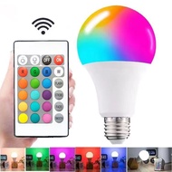 RGB Smart Remote Control Colorful Dimming Bulb e27 Screw Colorful Bulb 16 Colors Ambient Light 2025.