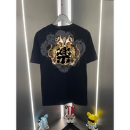 T-shirt Evisu/ Baju Evisu Uniseks T-shirt Bercetak Lengan Pendek Baju-T Perniagaan Leher Bulat T-shi