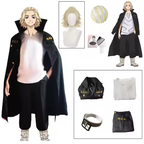 Anime Tokyo Revengers Manjiro Sano Cosplay Costume Mikey Embroidery Uniform Wig Tokyo Manji Gang Tre