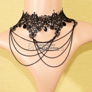 Black Black Lace Simple Gothrococo Court Queen Retro Necklace Collar Collar Necklace Necklace