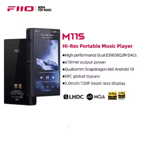 Refurbishment FiiO M11S Music Player Snapdragon 660 with Dual ES9038Q2M Hi-Res MP3 WiFi MQA Bluetoot