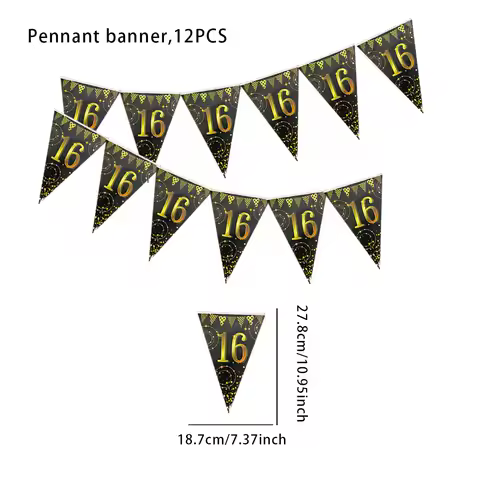 16th 60th 50 Year Happy Birthday Party Decoration Banners Supplies