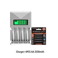Panasonic eneloop Pro AA 2550mAh AAA950mAh แพ็ค4ก้อน+LCD เครื่องชาร์จ Rechargeable battery ถ่านชาร์จ