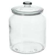 IKEA FOOD STORAGE JAR WITH LID 1.9L / TRANSPARENT GLASS JAR / BALANG BISKUT RAYA