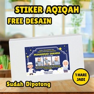 Aqiqah Baby Rice Sticker Tasyakuran Box