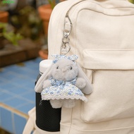 GIVEN Rabbit Plush Pendant, Kawaii 12cm Doll Keychain, Fashion Soft Cartoon Plush Rabbit Keychain Ke