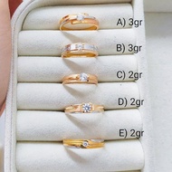 Cincin emas asli kadar 700 70 16k couple tunangan nikah wedding 2 3 gr - D
