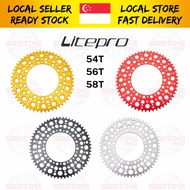 Litepro 54/56/58T Starry Sky Bubble Chainring 130BCD Gear Teeth Link Crank Crankset Folding Bike Accessories Foldie