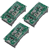 3 unit Modul Pengecas Bateri Lithium 18650 / Pengecas Cepat Type-C 15W 3A UPS / Penukar Peningkat Vo